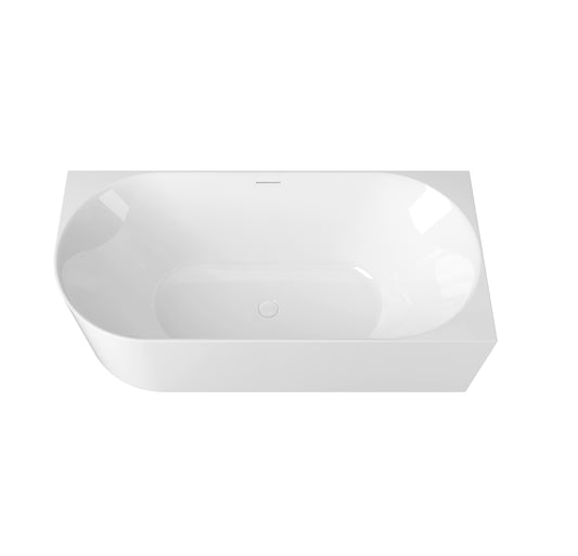 Attica Celine 1700 Gloss White Right Corner Bath with Overflow