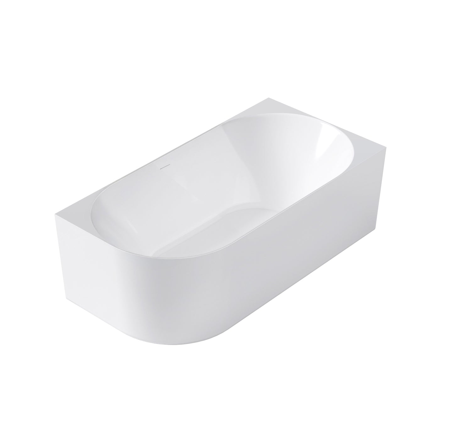 Attica Celine 1700 Gloss White Right Corner Bath with Overflow
