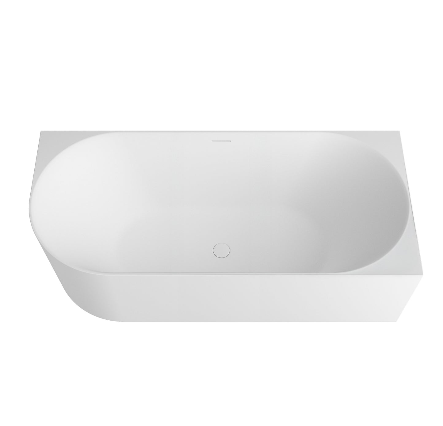 Attica Celine 1700 Matte White Right Corner Bath with Overflow