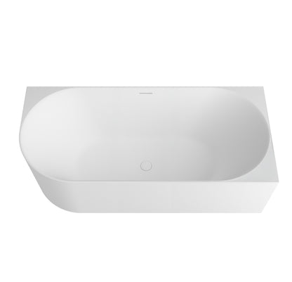 Attica Celine 1700 Matte White Right Corner Bath with Overflow