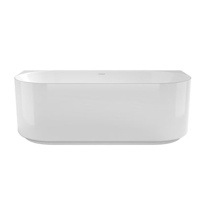 Attica Celine 1700 Gloss White Back To Wall Bath with Overflow