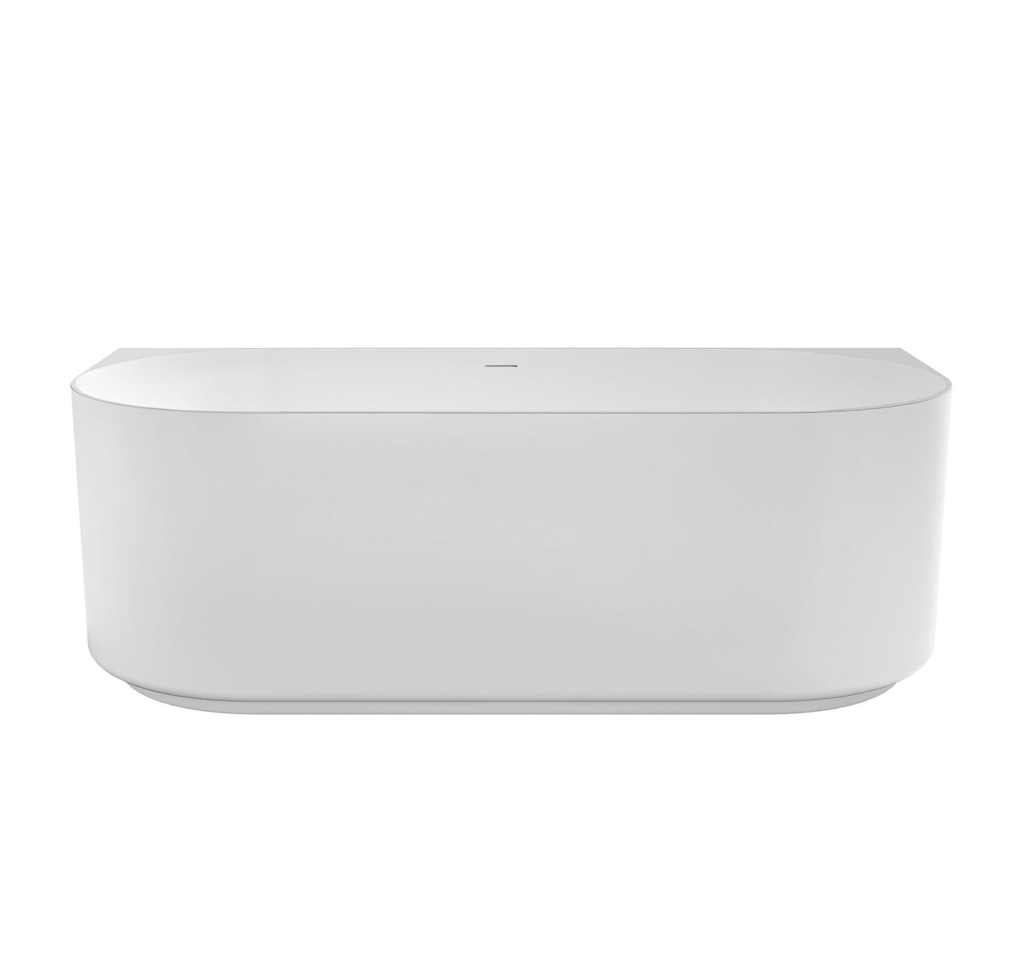 Attica Celine 1700 Matte White Back To Wall Bath with Overflow
