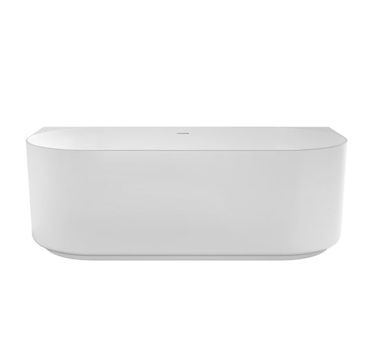 Attica Celine 1700 Matte White Back To Wall Bath with Overflow