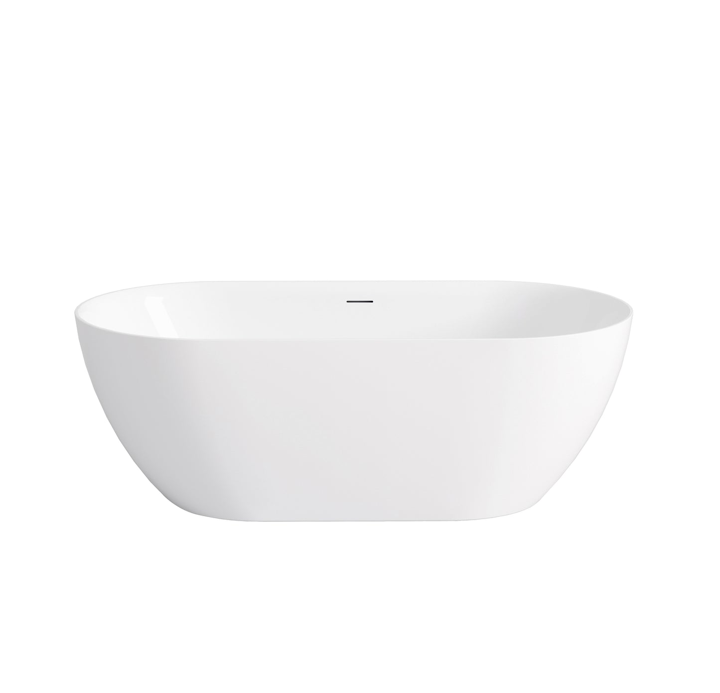 Attica Manolo 1300 Gloss White Freestanding Bath with Overflow