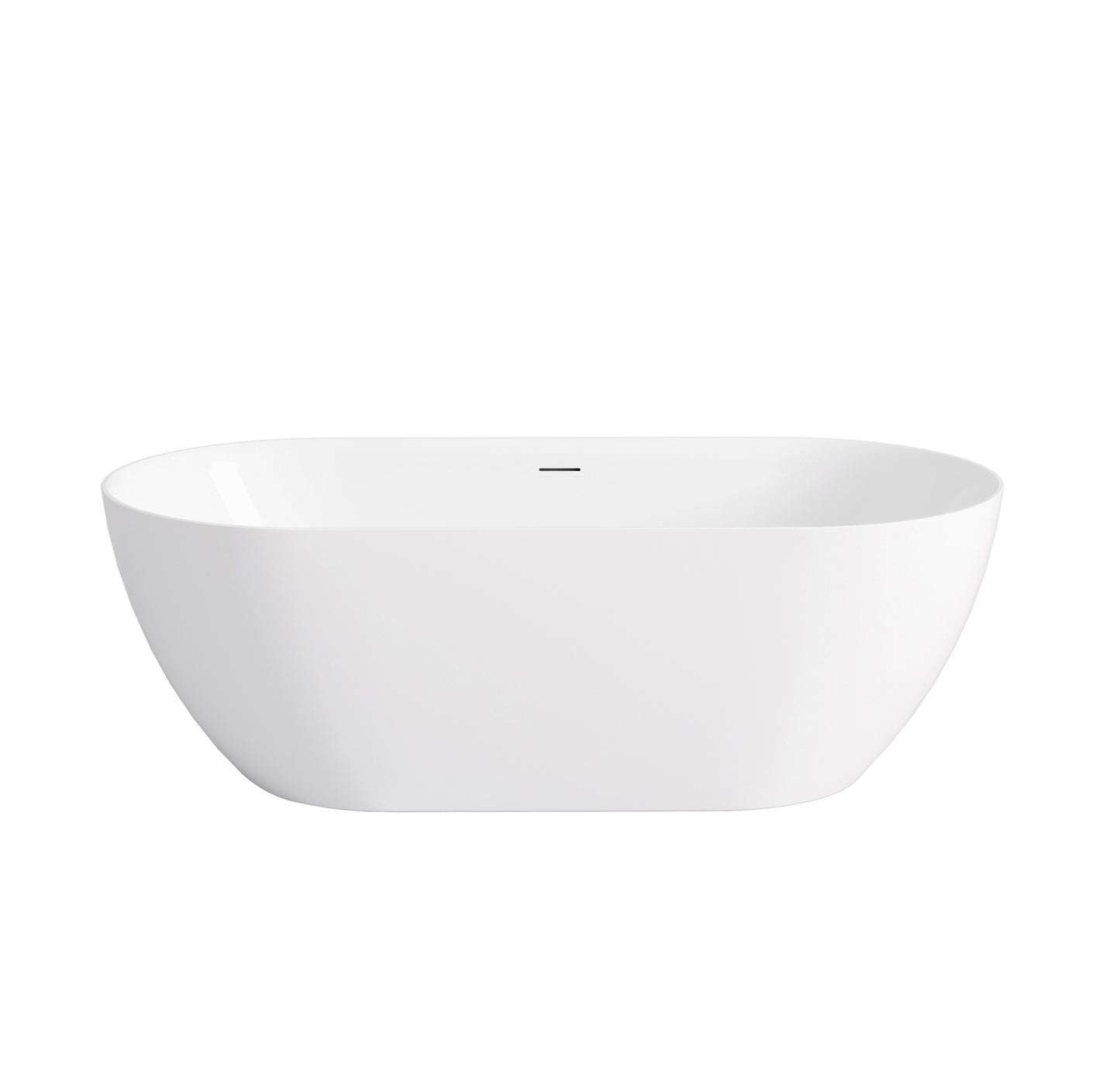 Attica Manolo 1400 Gloss White Freestanding Bath with Overflow