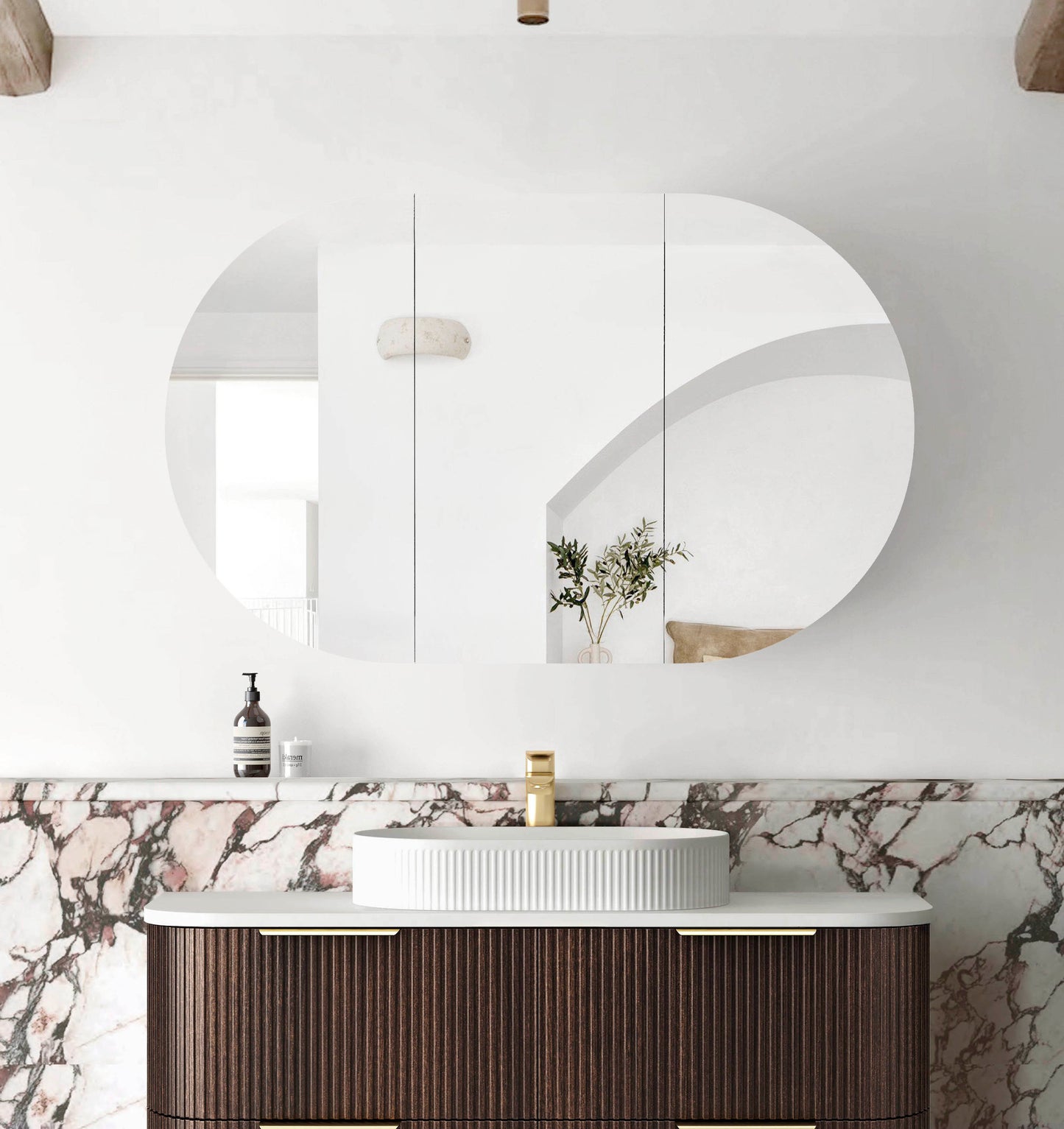 Bondi 1200x750 Sable Walnut Shaving Cabinet