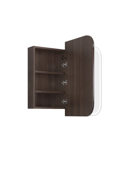 LED Newport 900(W)x750(H) Sable Walnut Shaving Cabinet - Premium Edition