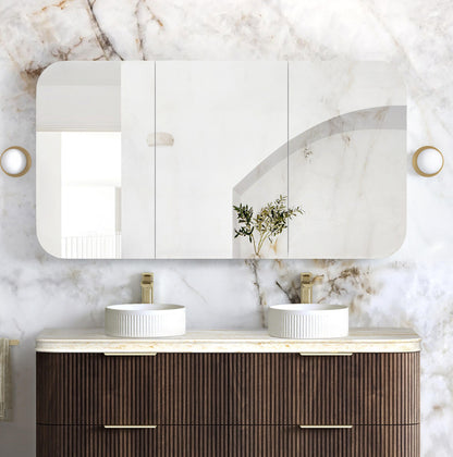 Newport 1500x750 Sable Walnut Shaving Cabinet