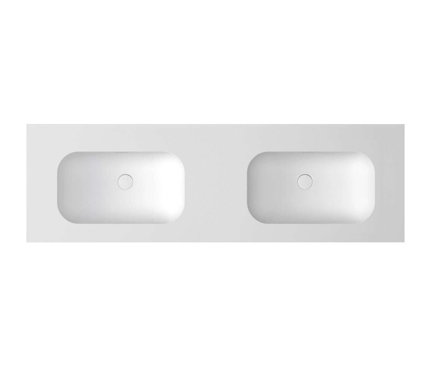 Chloe 1500x467 Silk Matte White Top with Basin