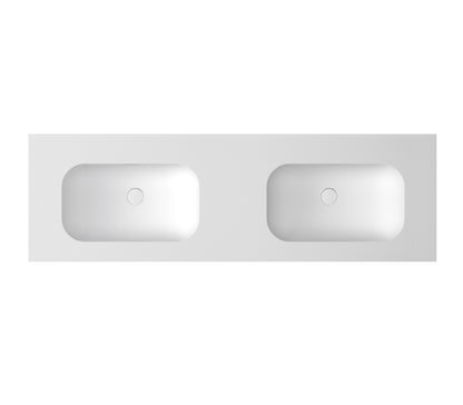 Chloe 1500x467 Silk Matte White Top with Basin