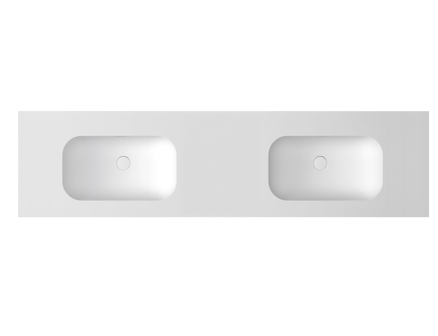 Chloe 1800x467 Silk Matte White Top with Basin