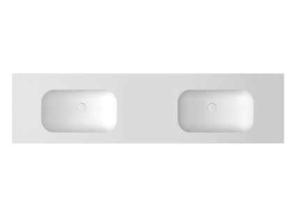 Chloe 1800x467 Silk Matte White Top with Basin