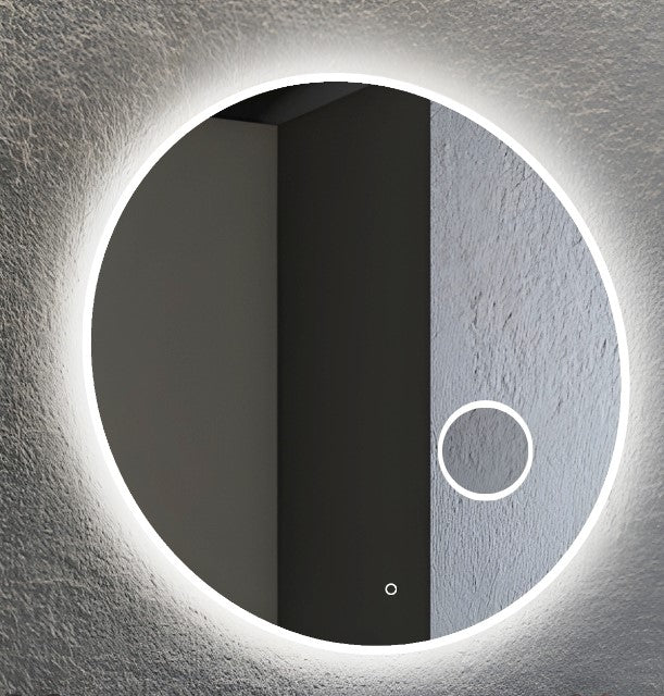 Edge Lit - Round LED Frameless Mirror - LDR 900mm