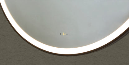 600mm Luna Iron Framed LED Mirror - Matte Black