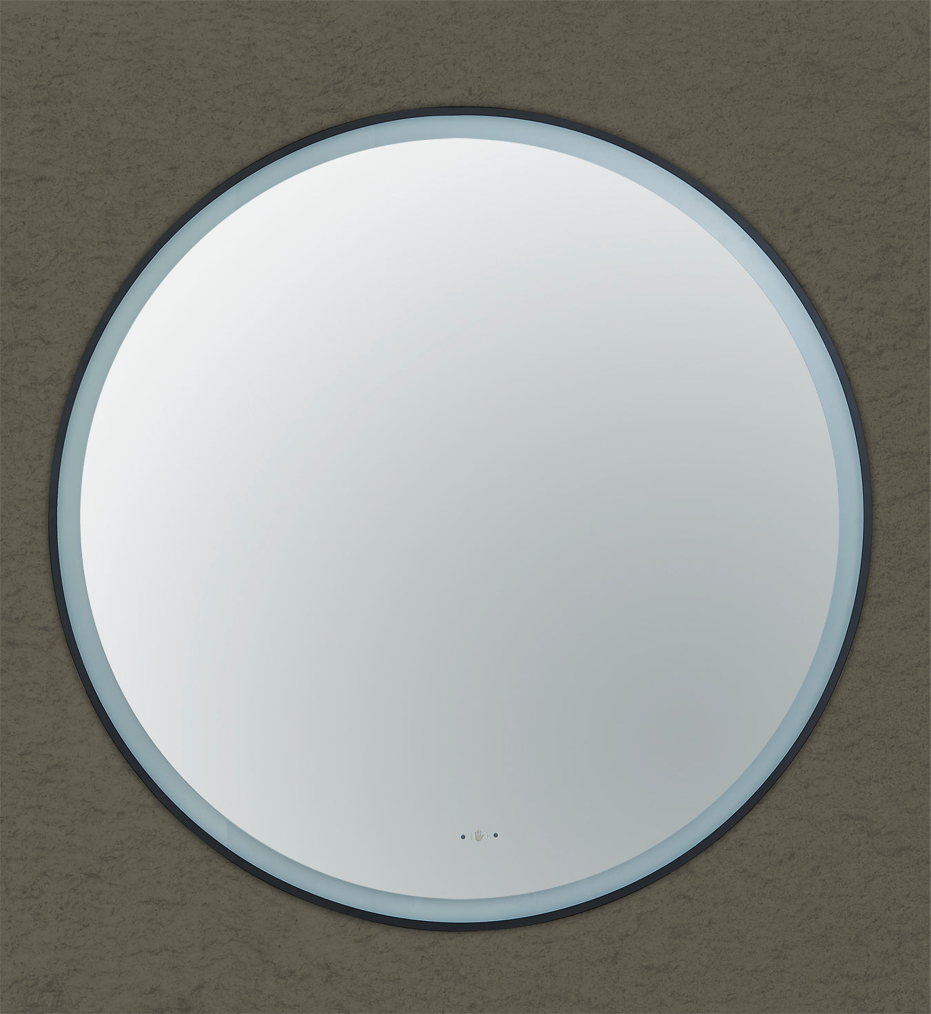 600mm Luna Iron Framed LED Mirror - Matte Black