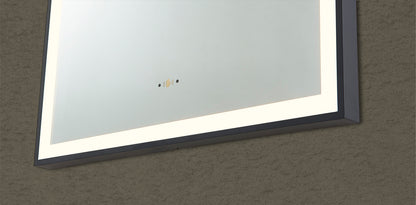 600mm Aura Iron Framed LED Mirror - Matte Black