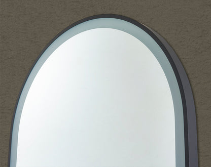 600mm Aura Iron Framed LED Mirror - Matte Black
