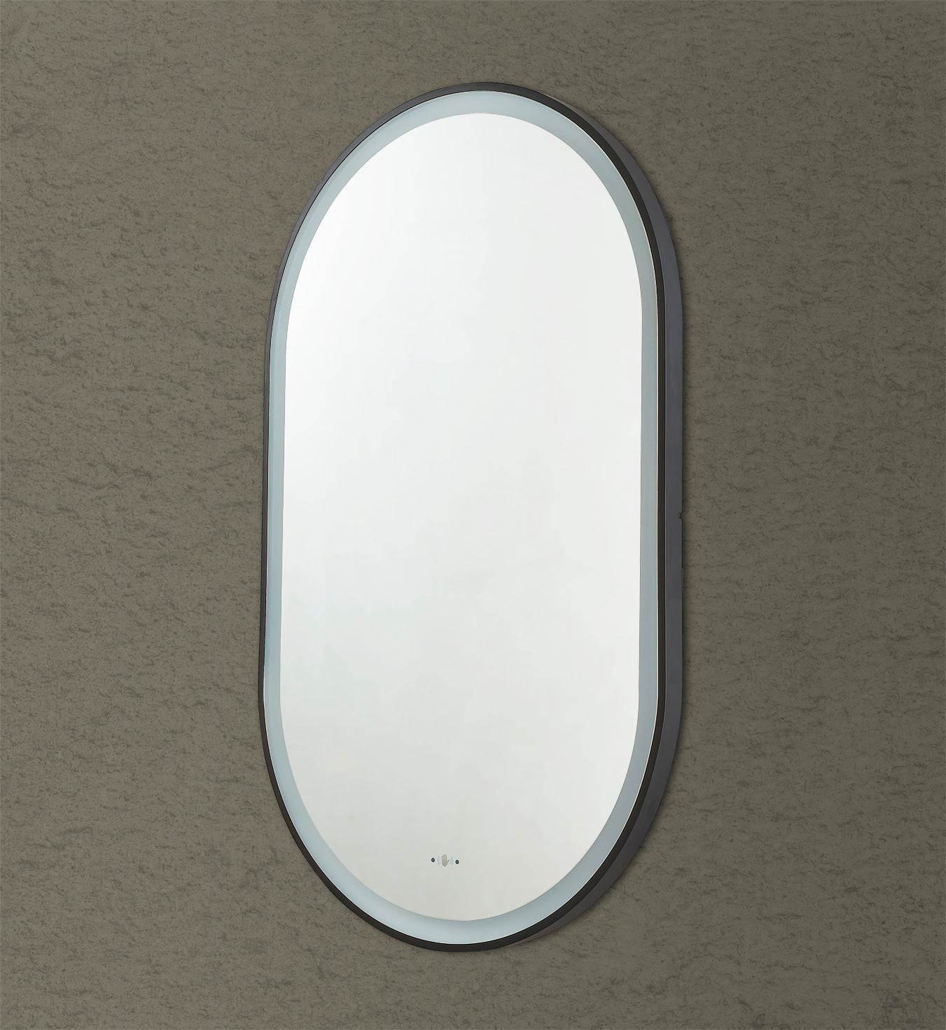 600mm Olivia Iron Framed LED Mirror - Matte Black