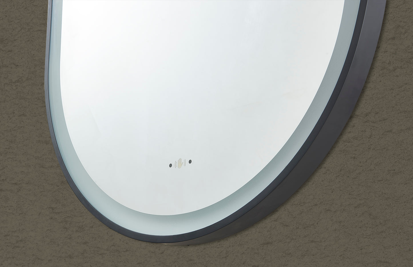 600mm Olivia Iron Framed LED Mirror - Matte Black