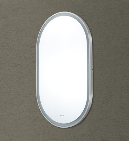 450mm Olivia Iron Framed LED Mirror - Brushed Nickel