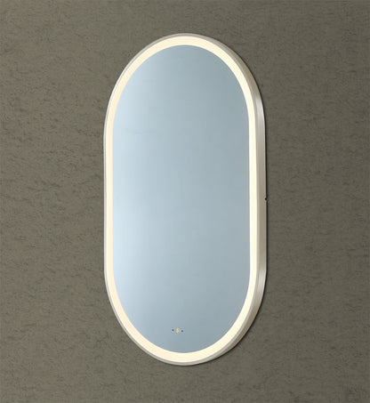 600mm Olivia Iron Framed LED Mirror - Gun Metal