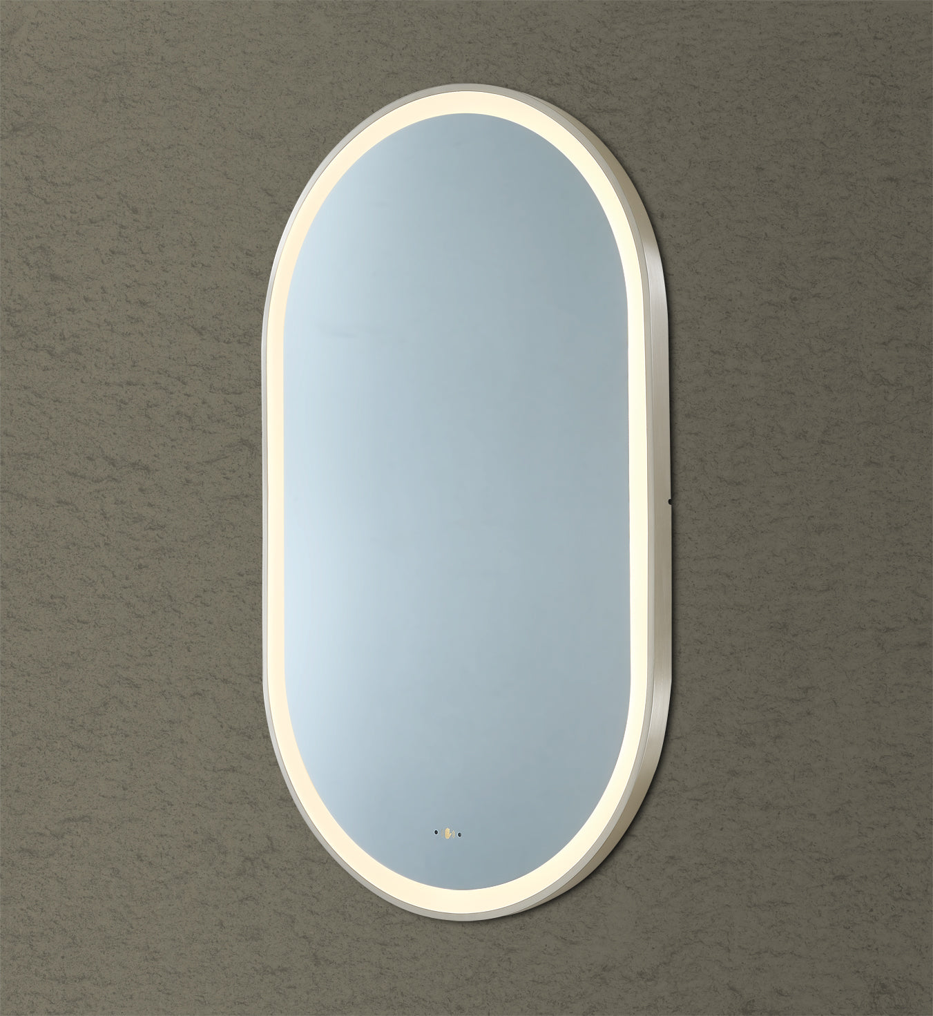 450mm Olivia Iron Framed LED Mirror - Gun Metal