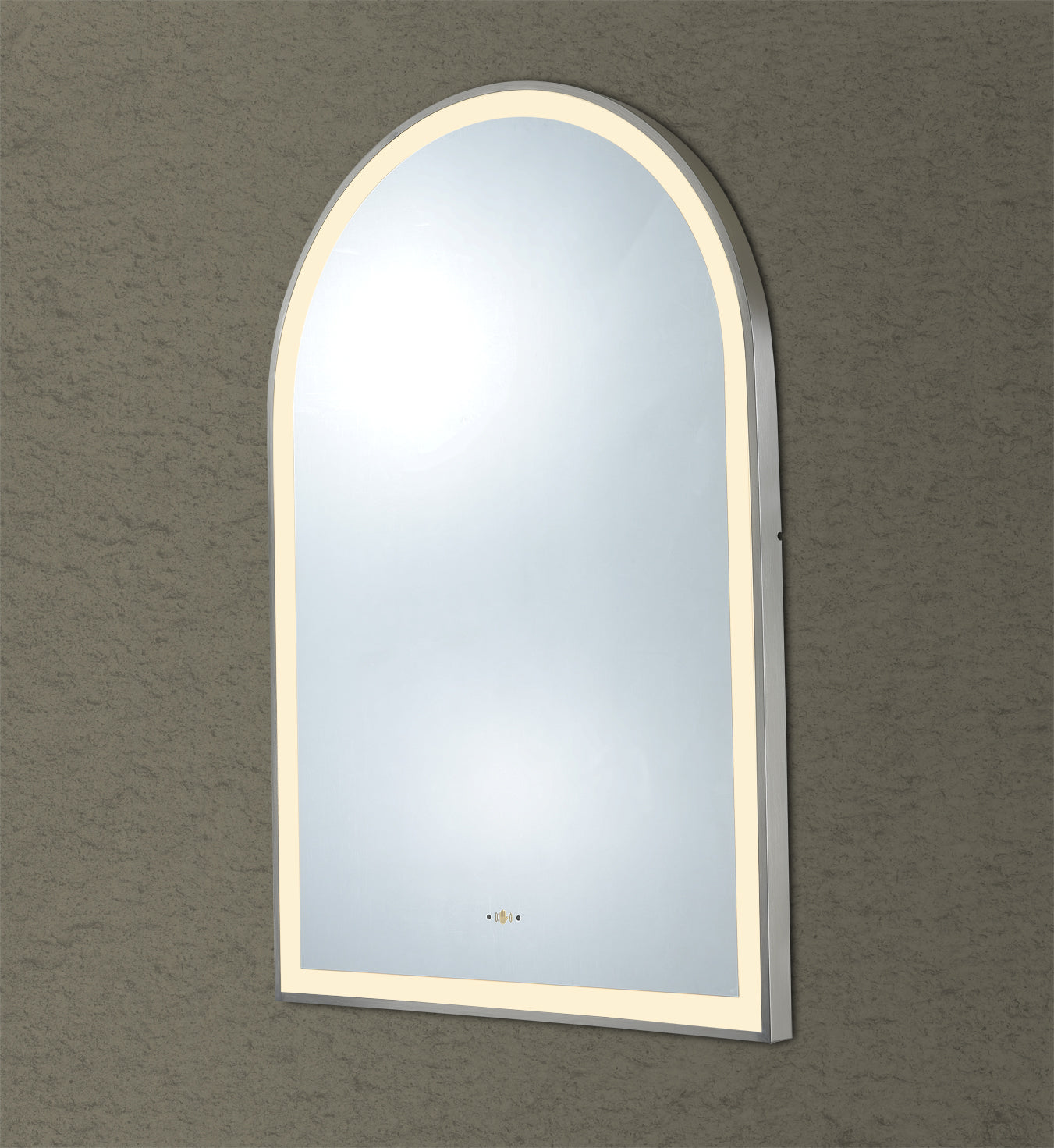 600mm Aura Iron Framed LED Mirror - Gun Metal