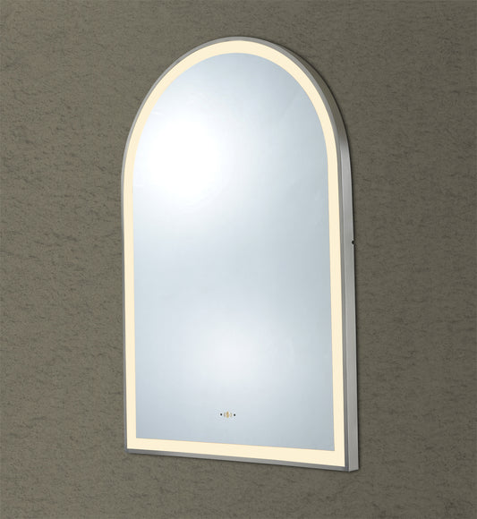 600mm Aura Iron Framed LED Mirror - Gun Metal