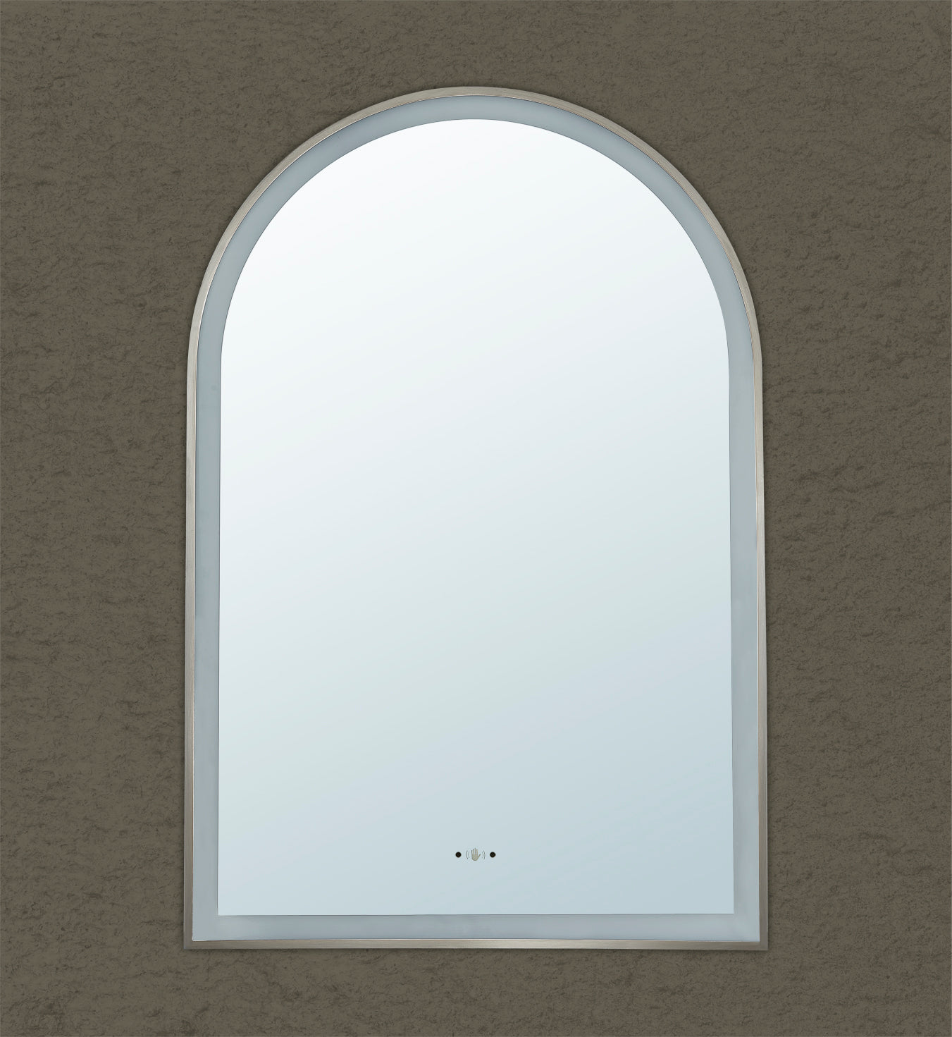 600mm Aura Iron Framed LED Mirror - Gun Metal