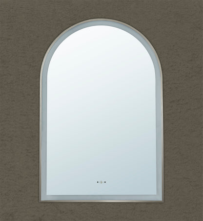 600mm Aura Iron Framed LED Mirror - Gun Metal