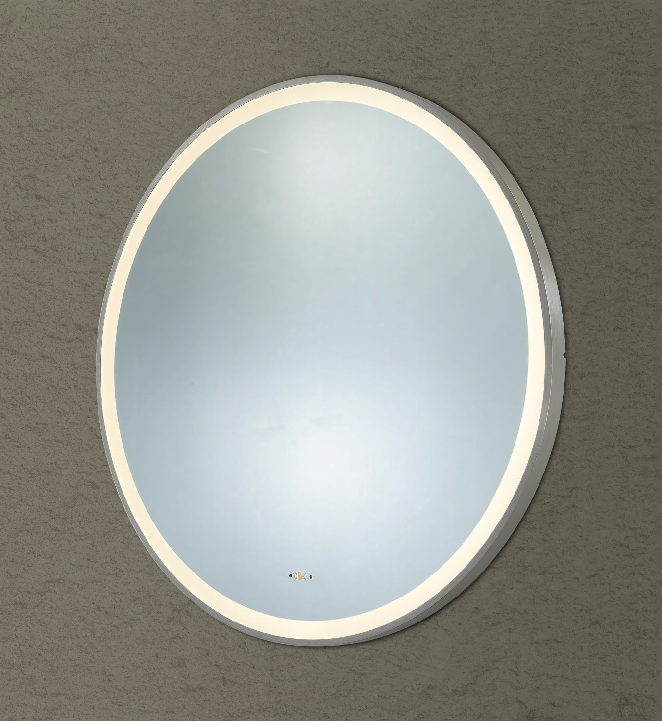 900mm Luna Iron Framed LED Mirror - Gun Metal