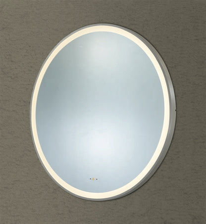 900mm Luna Iron Framed LED Mirror - Gun Metal