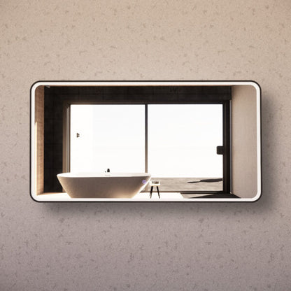 1500mm Black Framed LED Mirror - 1500*800*45