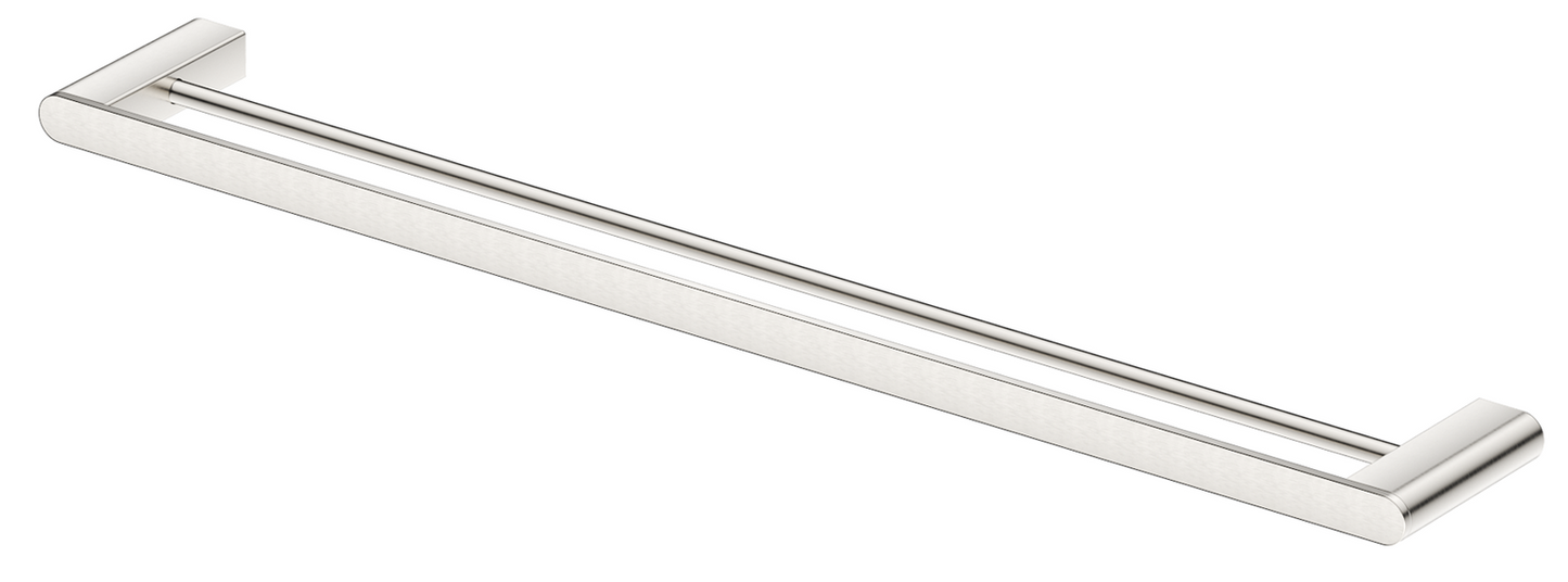Supra Double Towel Rail - 600mm - Brushed Nickel