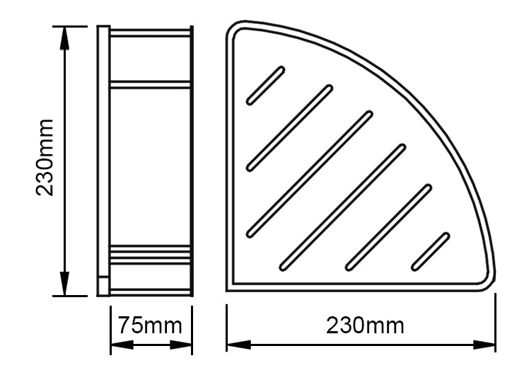 IVANO Series Chrome Stainless Steel Shower Shelf