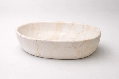 485*350*140mm Matte Beige Carrara Design Above Counter Basin