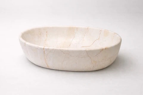 485*350*140mm Matte Beige Carrara Design Above Counter Basin