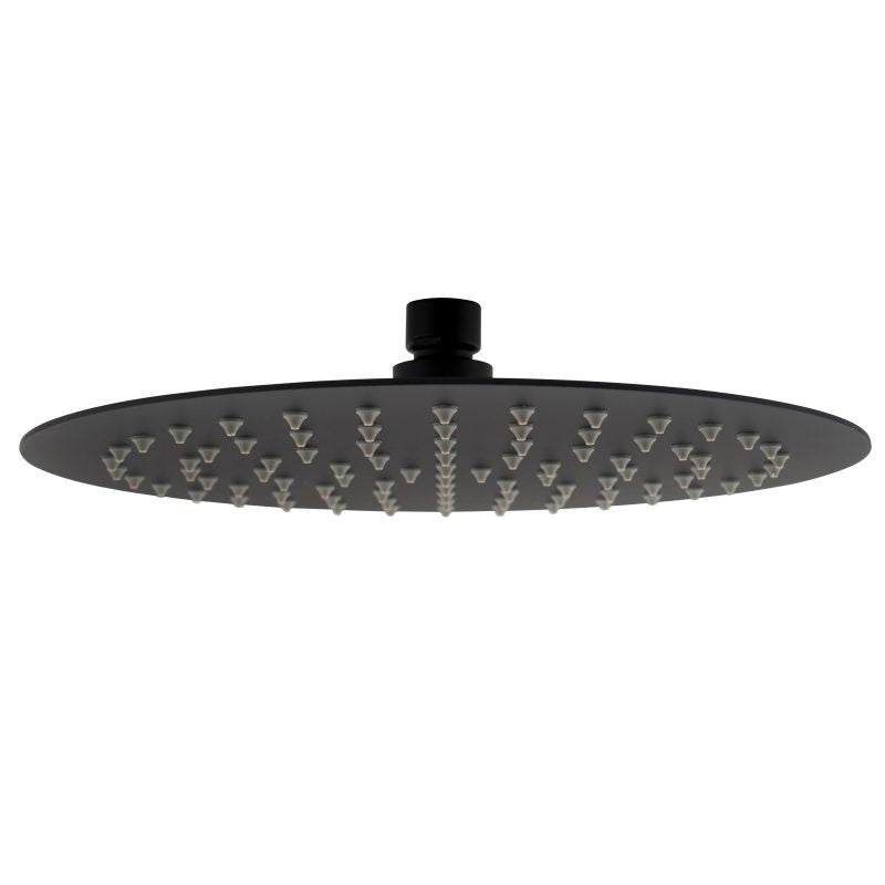 Pavia 250mm Matte Black Shower Head Stainless Steel Round