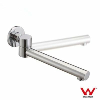 Round Chrome Bathtub/Basin Swivel Wall Spout