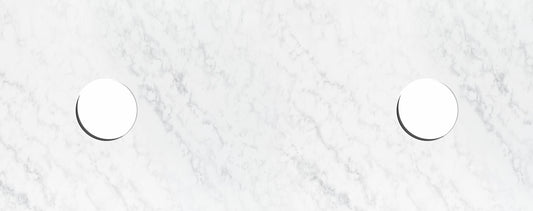 Solid Surface 1800x465x20 Cloudy Carrara Top