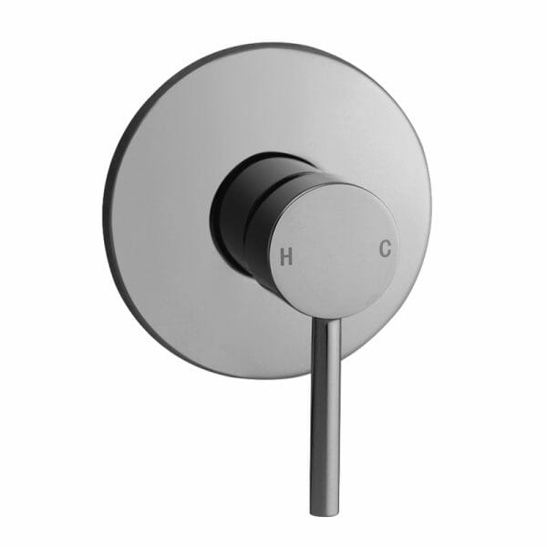 Pentro Brushed Nickel Round Shower Mixer