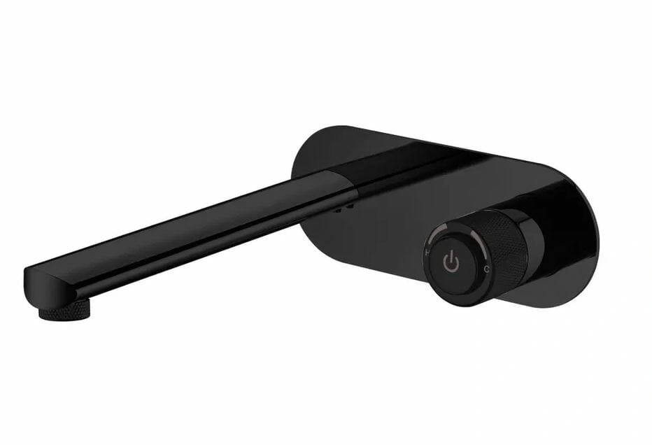 Push Bath Combination Mixer - Matt Black