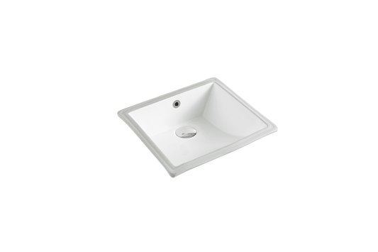 440mm Undermount?Ceramic Basin - Gloss White - Square