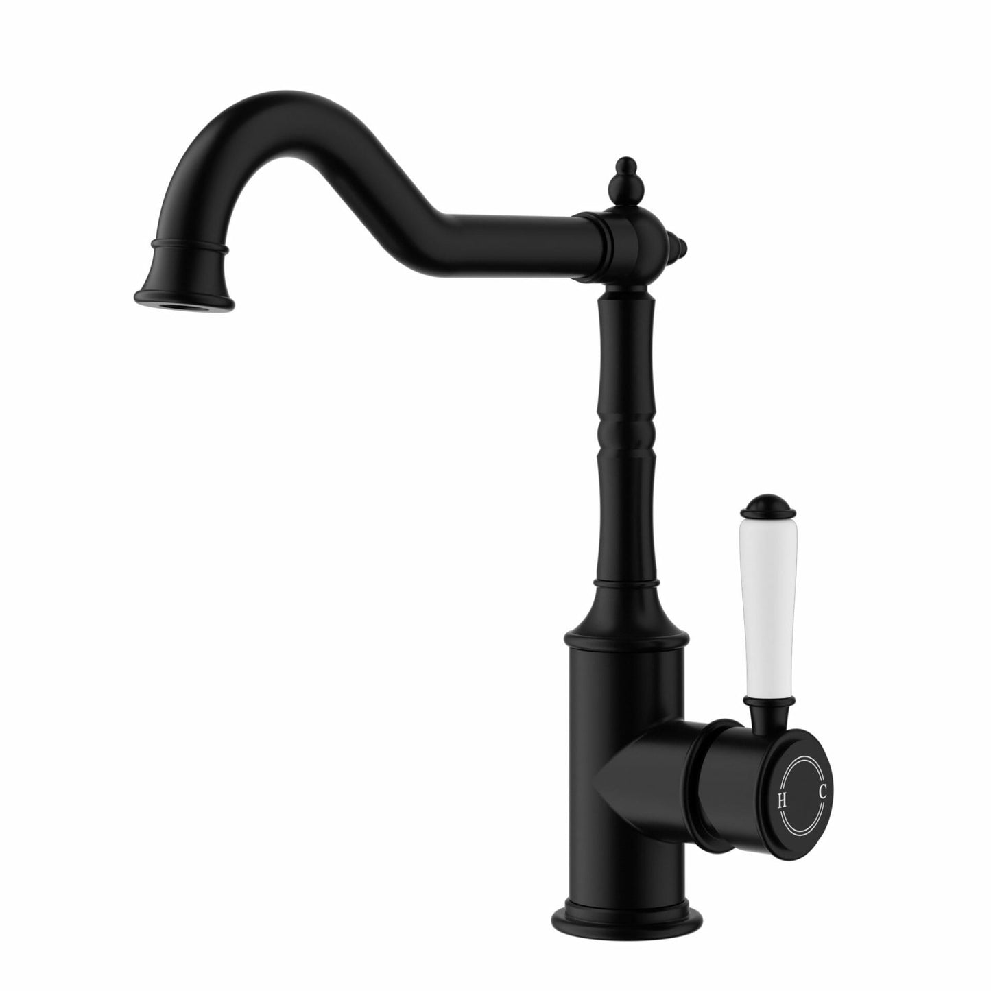 Clasico  Sink Mixer Ceramic handle in Matt Black