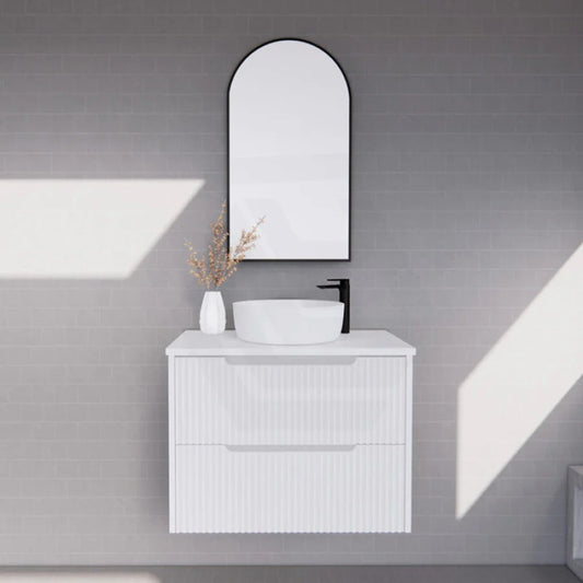 600mm Bali Wall Hung Vanity - MDF - Matt white