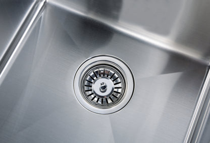 660mm Stainless Steel Kitchen Sink - Double Bowl - Brushed Nickel