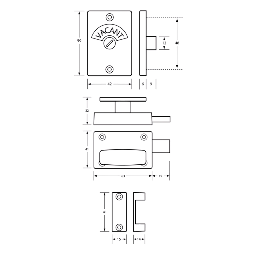 200 Series Lock and Indicator Set – With Screw Fixings