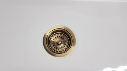90x50 Antique Brass Basket Waste & Long Bolt