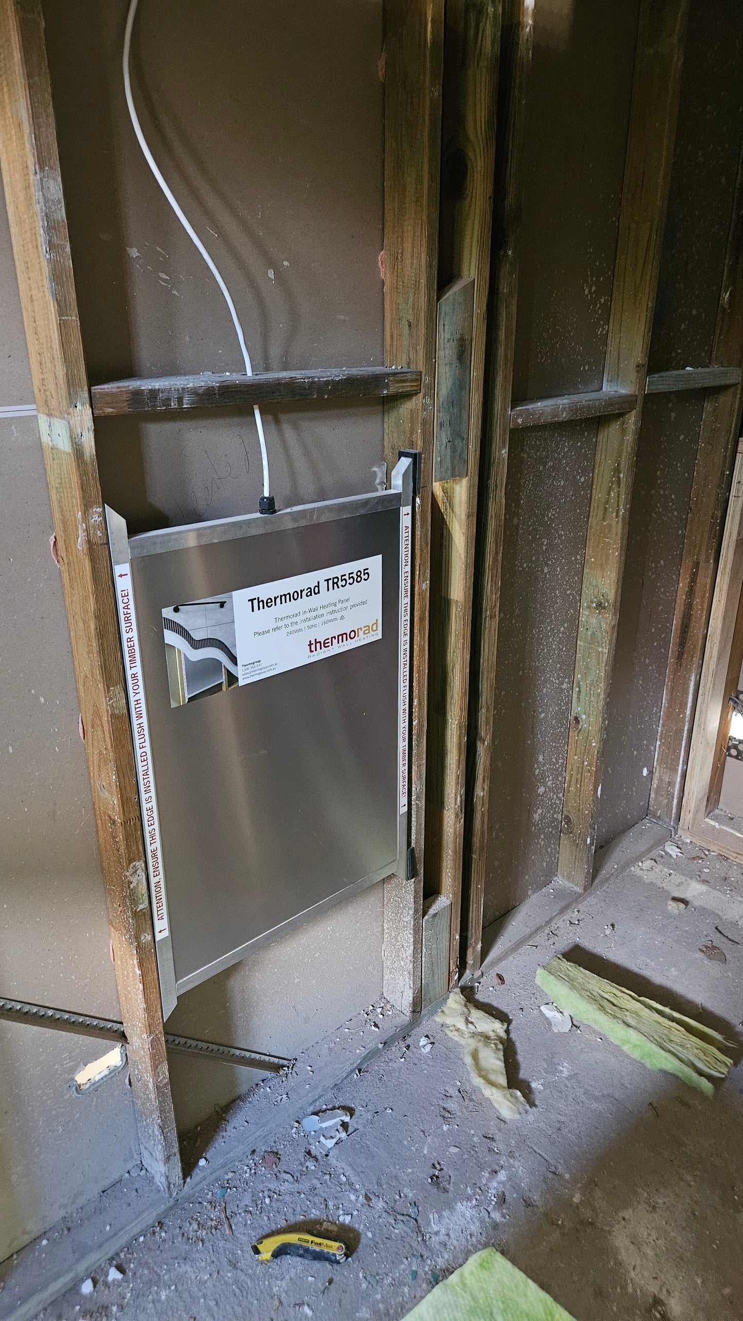 555x850mm Thermorad In-Wall Heating System