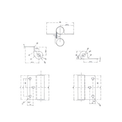 209 Double Action Spring Hinge (Each) – With Screw Fixings